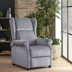 Značkový Relaxační křeslo AGUSTIN šedé