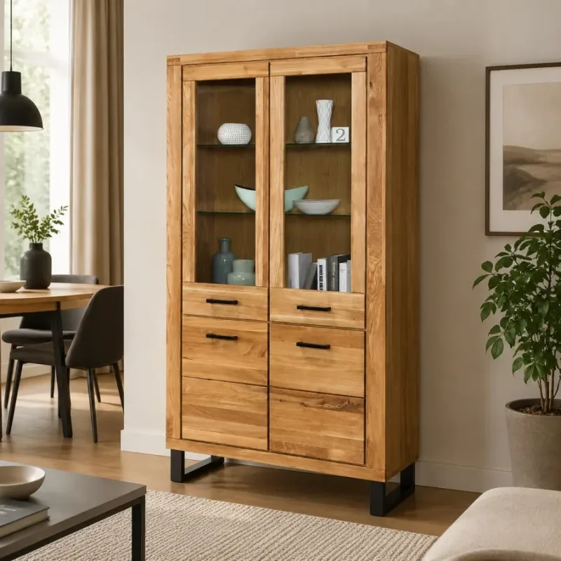 Značkový Vitrina - RIGA velka dub, 108 cm, výška 199 cm
