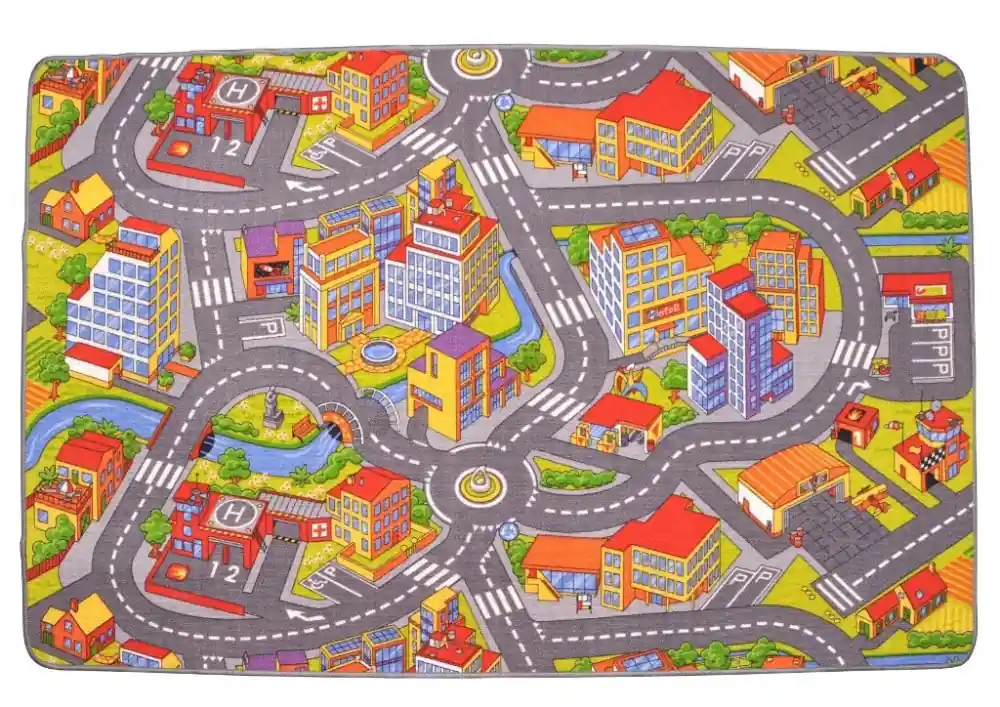 Dětský koberec silnice RALLY 140x200 cm Nejlepší Volba