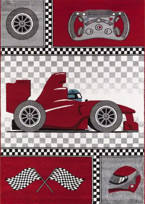 Dětský koberec Kids 460 red - 80 x 150 cm Rychlé Dodání