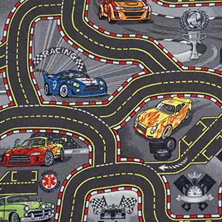 Dětský koberec The World od Cars 97 šedý - 95 x 200 cm Dokud Zásoby Vydrží