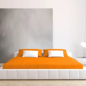 JERSEY PROSTĚRADLO TOP Q 180x200cm - oranžové Dokud Zásoby Vydrží