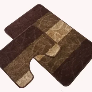 KOUPELNOVÁ PŘEDLOŽKA dvoudílná - pruhy hnědé Výprodej