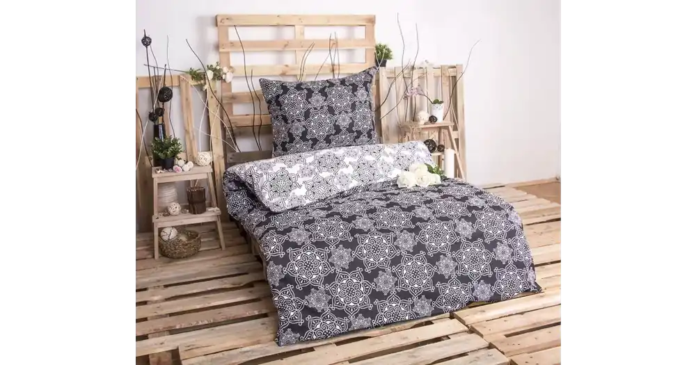 Sezónní Sleva KREPOVÉ POVLEČENÍ Exclusive - Anabela DUO černá