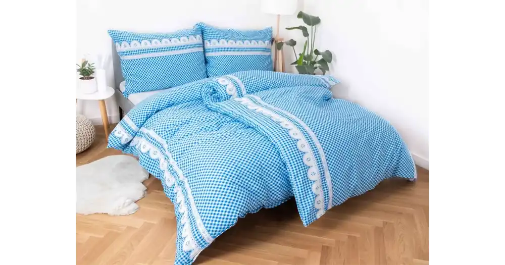 Nejlepší Volba Krepové povlečení Renforcé - Chalupa modrá