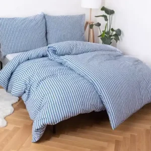 Oblíbený Krepové povlečení Renforcé - Stripes blue