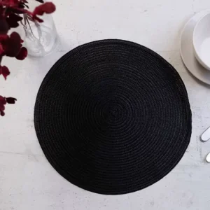Kulaté prostírání 35 cm - Sandra černá Nízká Cena