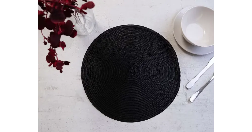 Kulaté prostírání 35 cm - Sandra černá Nízká Cena