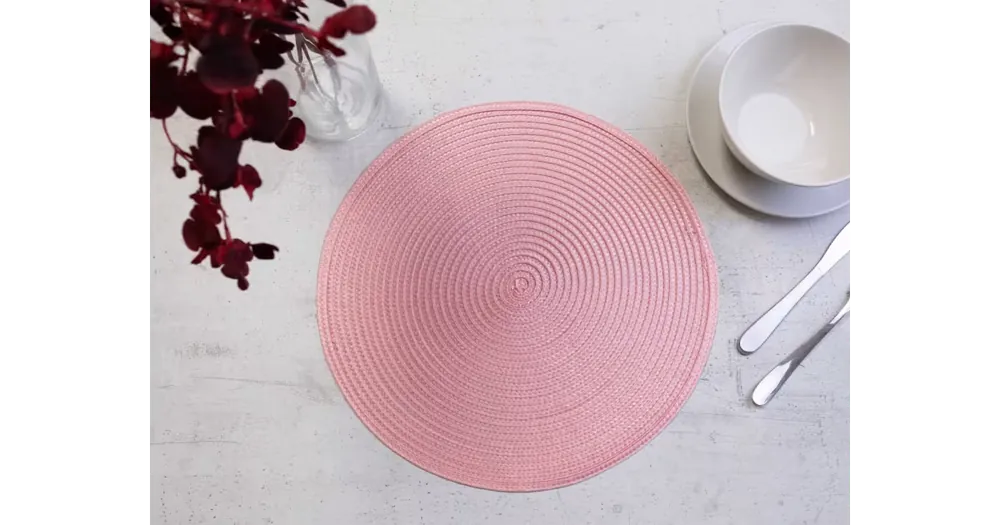 Vrácení Zdarma Kulaté prostírání 35 cm - Sandra starorůžová