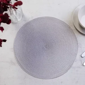Sleva Kulaté prostírání 35 cm - Sandra stříbrná