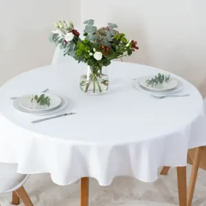 Kulatý ubrus Classic Ø 140 cm – bílý Akce