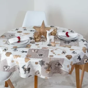 Kulatý vánoční ubrus Ø 100 cm – Xmas Horká Nabídka