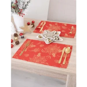 Lurexové vánoční prostírání Slavnostní červená - 30 × 45 cm Nízká Cena
