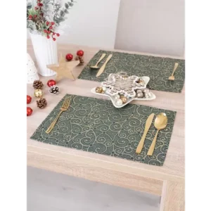 Objednat Nyní Lurexové vánoční prostírání Štědrovečerní zeleň - 30 × 45 cm