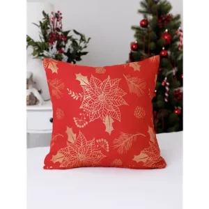 Ihned K Objednání Lurexový Vánoční povlak na polštář Slavnostní červená - 40 × 40 cm
