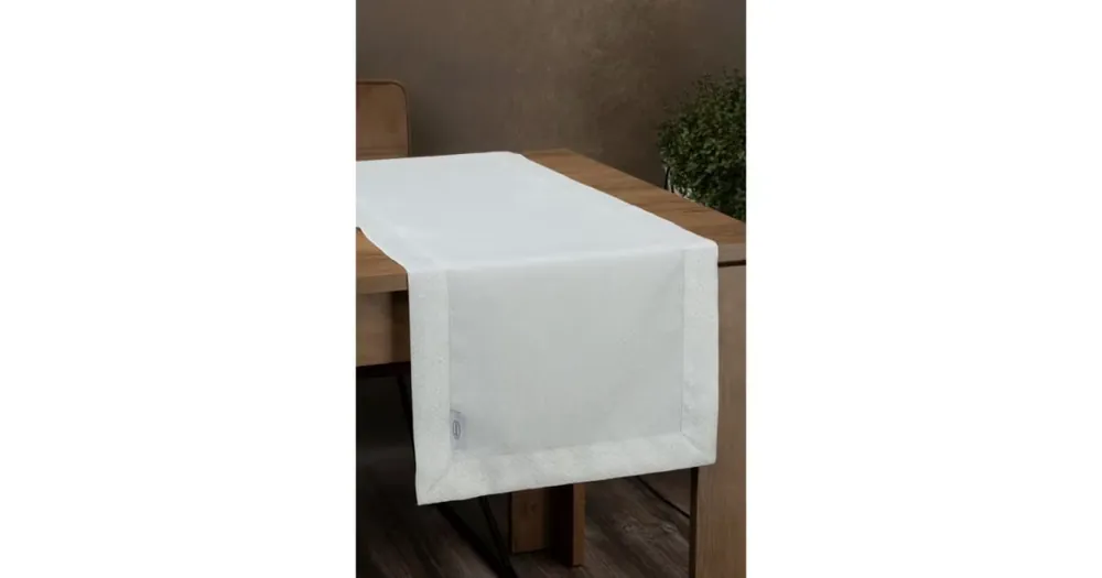 Hit Sezóny Luxusní běhoun na stůl Jowita lurex 40 × 140 cm - bílá/stříbrná