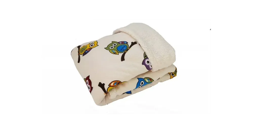 Must-Have LUXUSNÍ DEKA MIKROPLYŠ s beránkem - Sovičky
