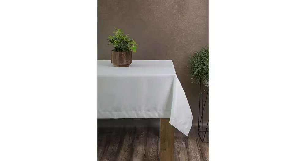 Tovární Cena Luxusní ubrus Jowita lurex 140 × 180 cm - bílá/stříbrná
