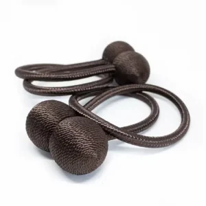Magnetická spona na závěsy 2 ks - tmavě hnědá Cenově Výhodný
