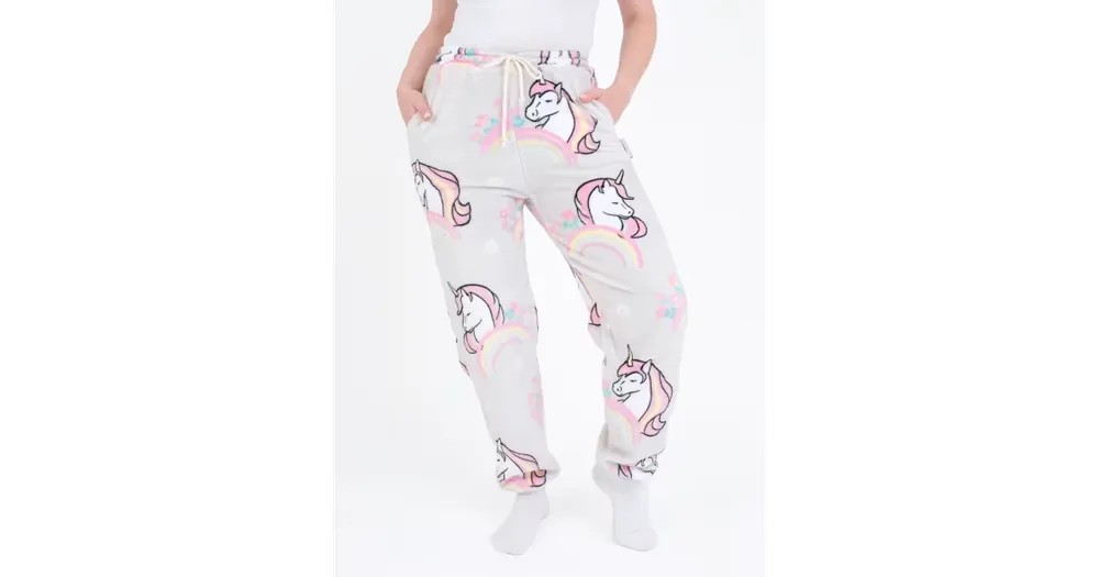 Tovární Cena Mikroplyšové kalhoty - Jednorožec velikost L/XL
