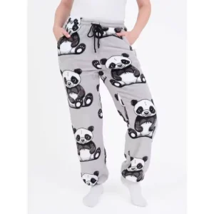 Mikroplyšové kalhoty - Panda velikost L/XL Víkendová Akce