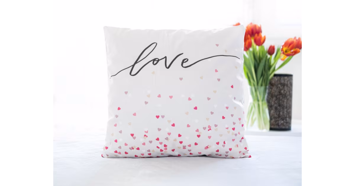Rychlé Dodání Mikroplyšový povlak na polštářek 45 × 45 cm – Love 1