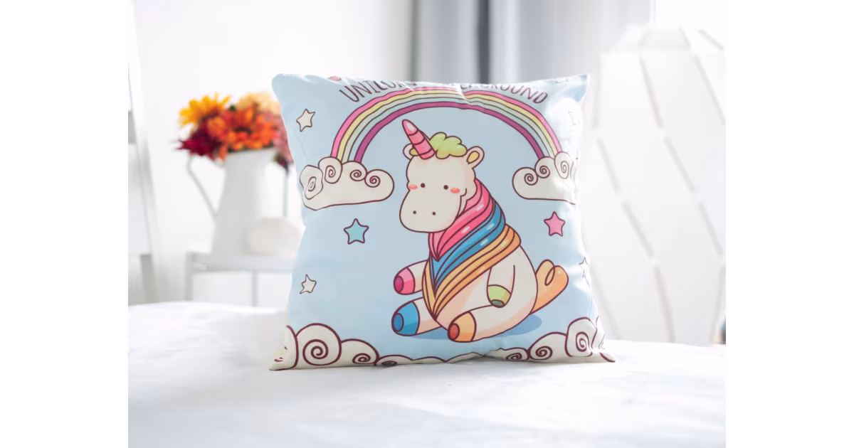 Zlevněný Mikroplyšový povlak na polštářek 45 × 45 cm – Unicorn 2