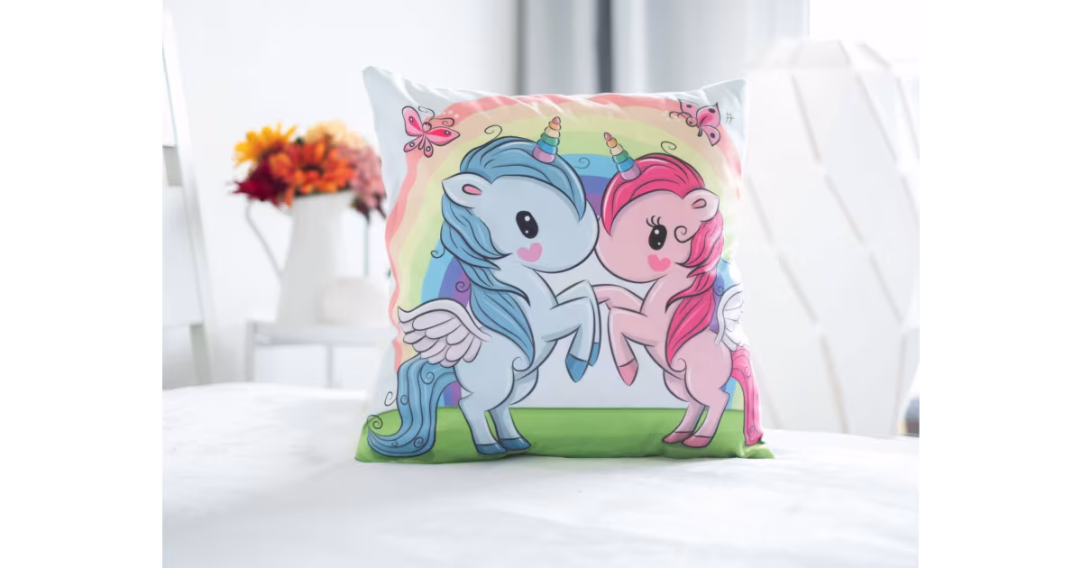 MIKROPLYŠOVÝ POVLAK NA POLŠTÁŘEK 45x45cm - Unicorn 4 Odeslání Ihned