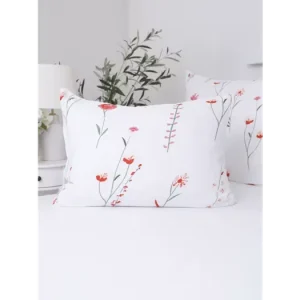 Oblíbený Mušelínový povlak na polštář 50 x 70 cm - Vlčí máky bílé