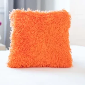 Dokud Zásoby Vydrží PLYŠOVÝ CHLUPATÝ POVLAK NA POLŠTÁŘEK - Peluto oranžový 40x40cm