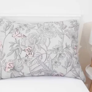 Nejlepší Volba Povlak Mako jersey 70 × 90 cm – Valeria šedorůžové