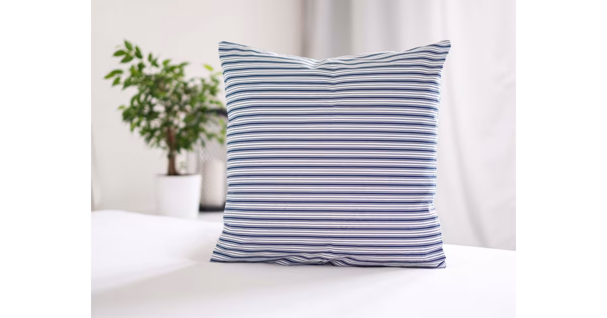 Nejlepší Volba Povlak na polštář Deluxe 40 × 40 cm – Proužky modré