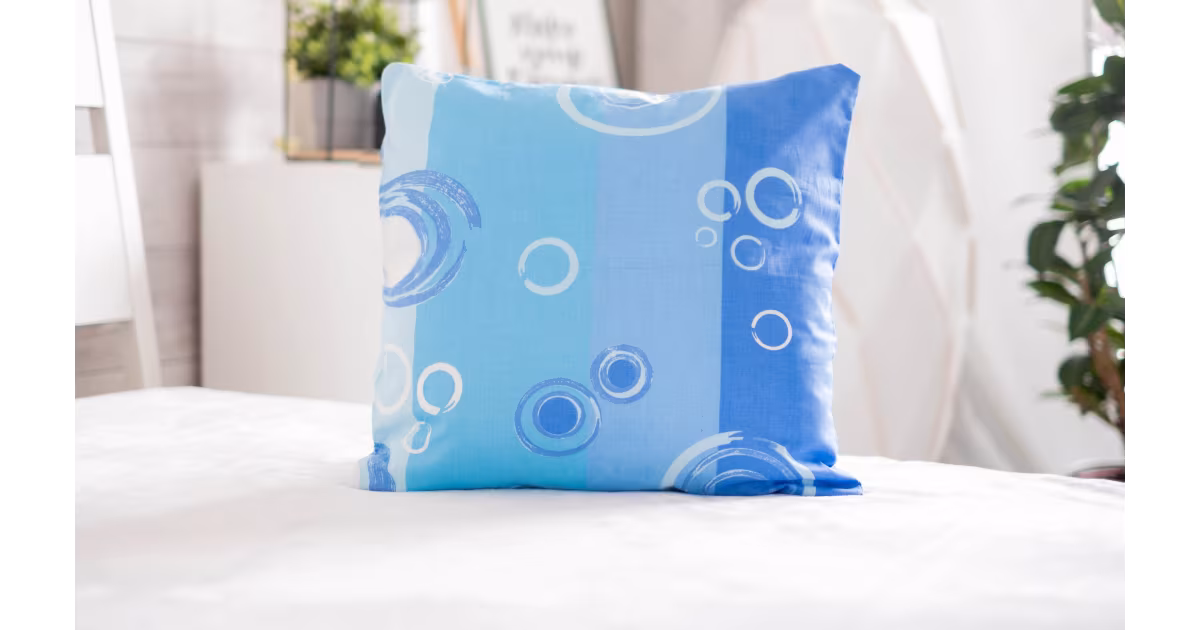 Povlak na polštář Deluxe 40 × 40 cm – Bubliny modré Koupit Online