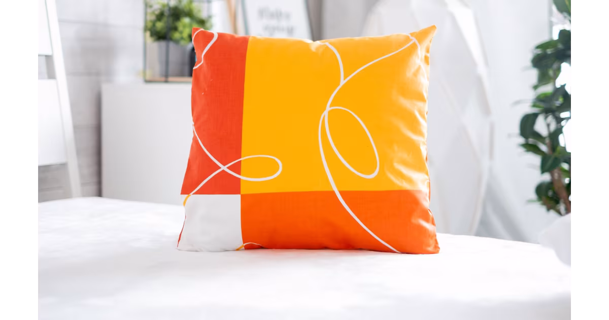 Rychlé Dodání Povlak na polštář Deluxe 40 × 40 cm – Domino oranžové