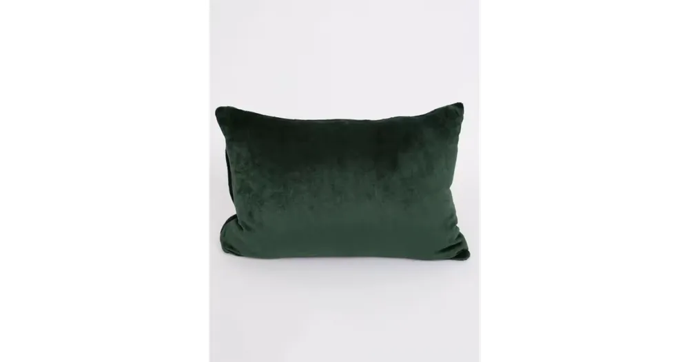 Vrácení Zdarma Povlak na polštář mikroplyš 40 x 60 cm - Laura tmavě zelená