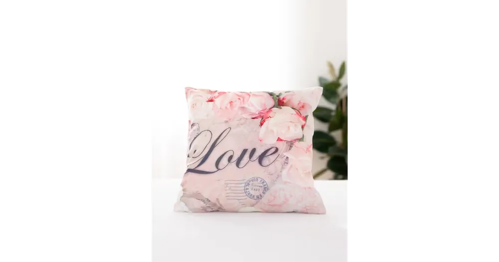 Akce Povlak na polštář mikroplyš 45 x 45 cm - Flowers 1 L02
