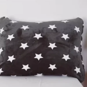 Poslední Šance Povlak na polštář mikroplyš 70 x 90 cm - Estrelas šedé