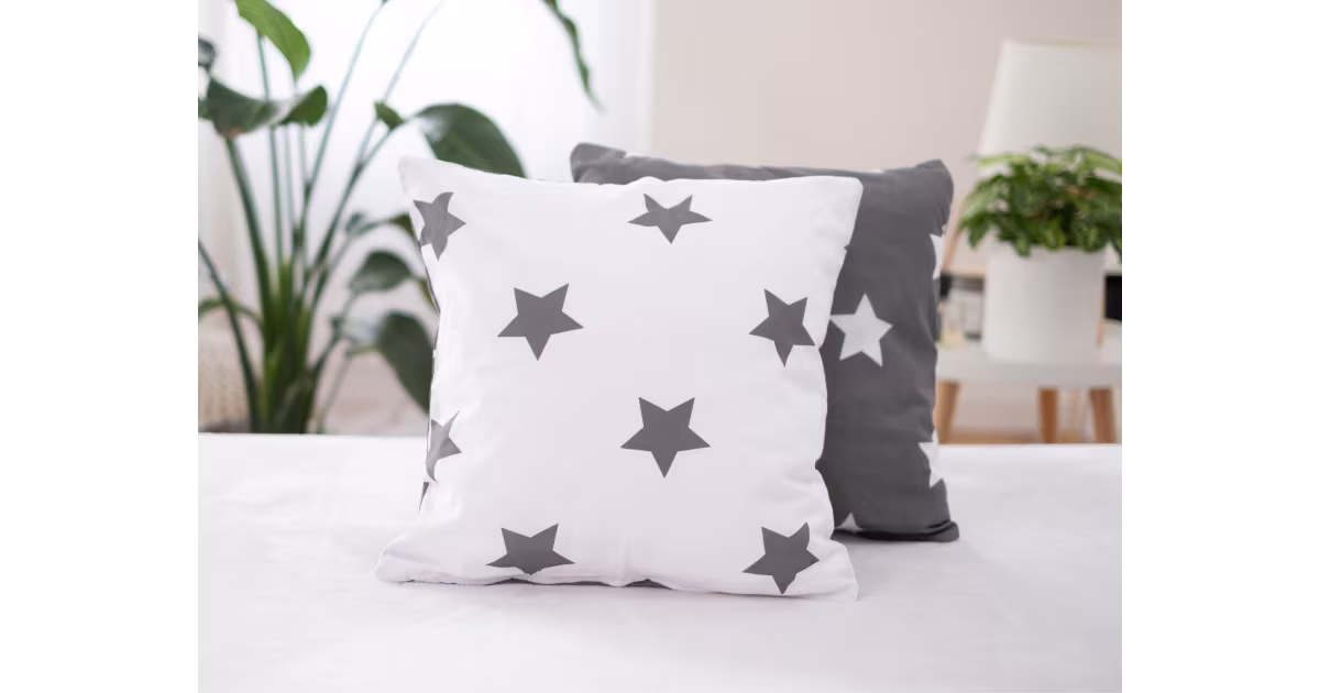 Povlak na polštářek 40 × 40 cm – Estrelas šedé 2 ks Originální