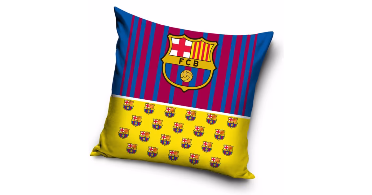 Dokud Zásoby Vydrží Povlak na polštářek 40 × 40 cm – FC Barcelona Half yellow