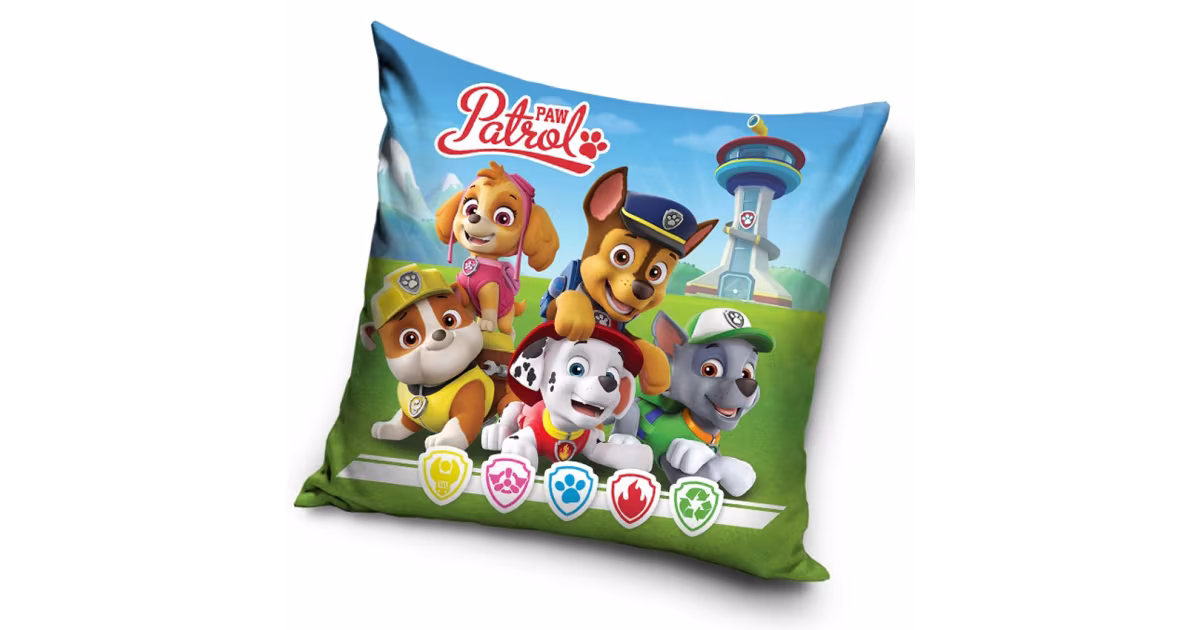 Povlak na polštářek 40 × 40 cm – Tlapková patrola Fantastická pětka Autentický
