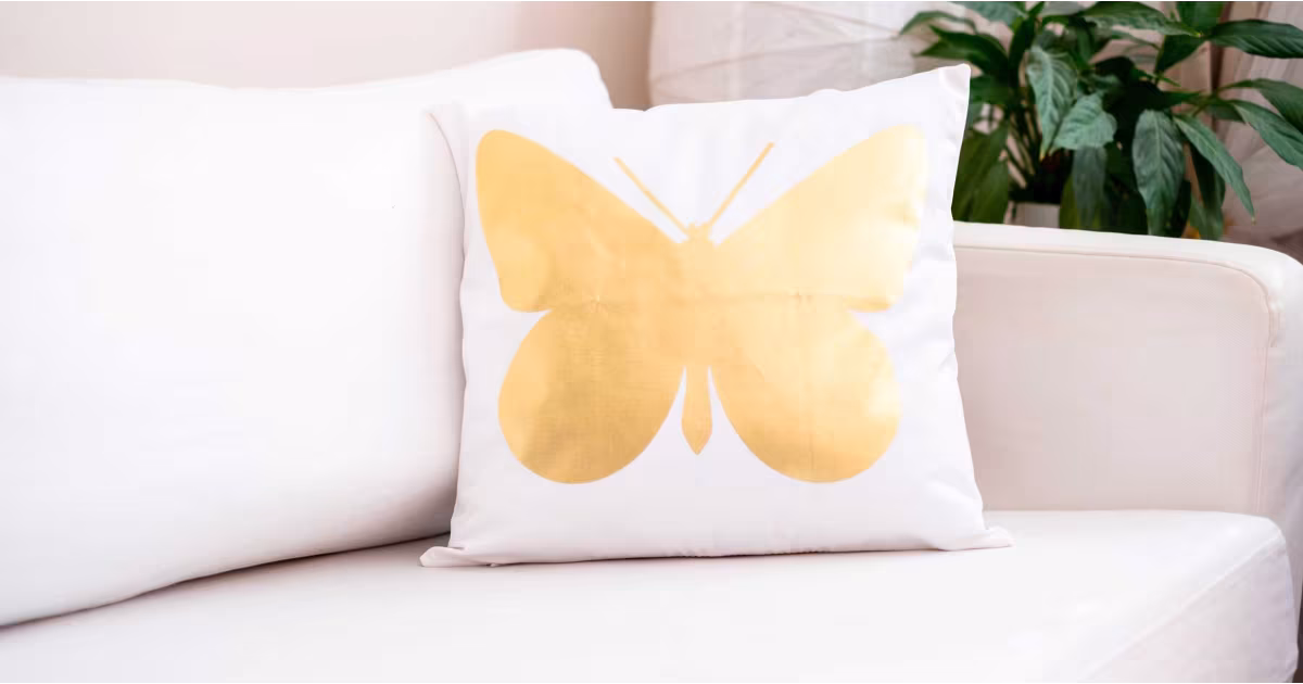 Povlak na polštářek 45x45cm - Gold de Lux Motýl Ihned K Objednání