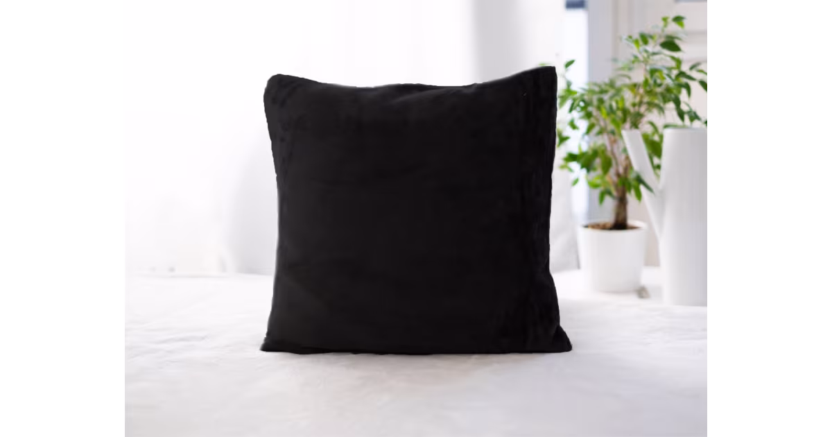Akční Cena Povlak na polštářek mikroplyš 40 × 40 cm – černý
