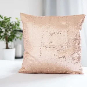 Povlak na polštářek s flitry 40 × 40 cm – růžové zlato Pouze Dnes
