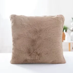 Odeslání Ihned Povlak z umělé kožešiny 45 × 45 cm – béžový