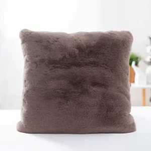 Expresní Doručení Povlak z umělé kožešiny 45 × 45 cm – cappuccino