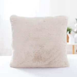 Povlak z umělé kožešiny 45 × 45 cm – smetanový Nejlepší Cena