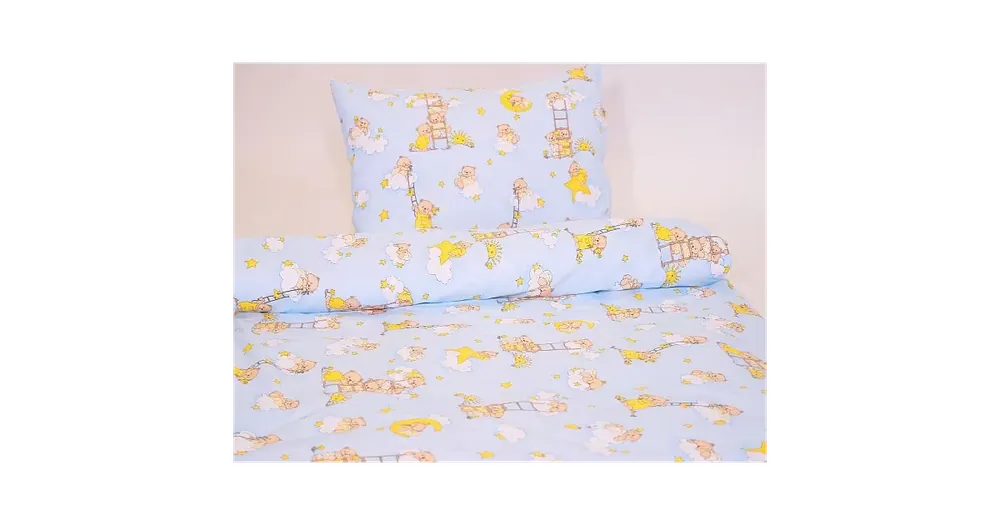 POVLEČENÍ DO POSTÝLKY Medvídek na žebříku - modré Tovární Cena