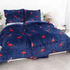 Povlečení mikroplyš Exclusive – Flamingo blue Přímo Od Výrobce