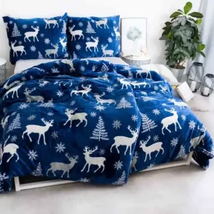 Značkový Povlečení mikroplyš Exclusive – Jelen modrý