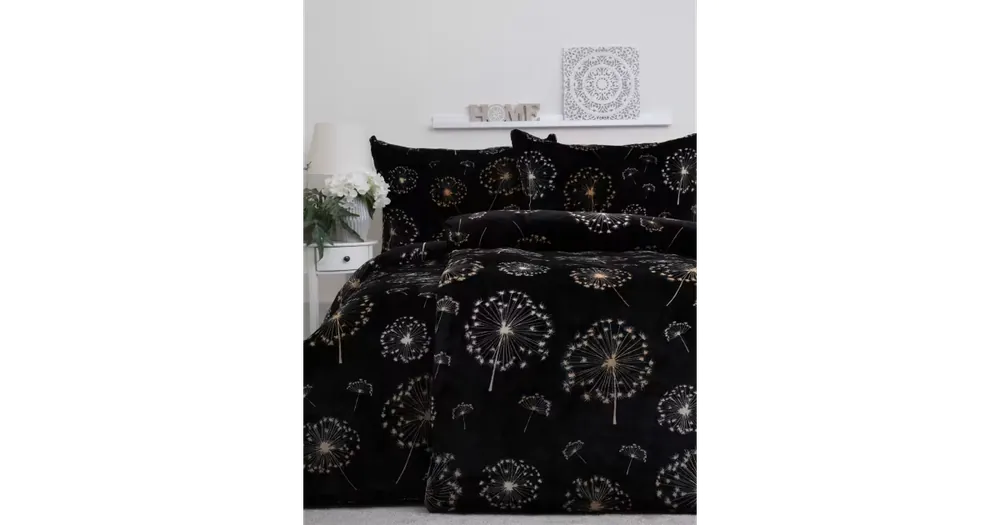 Zlevněný Povlečení mikroplyš Exclusive - Pampelišky černé